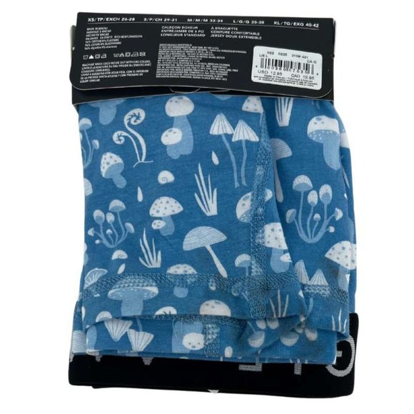 American Eagle Outfitters | Men's Boxer Brief | Blue & White | Mushroom | Size L - Picture 2 of 4